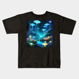 Bioluminescent garden Kids T-Shirt